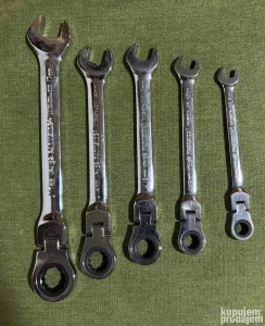 Parkside set kljuceva viljuskasto okastih sa zglobom