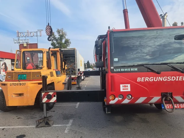 Usluge viljuškara 12,5t , Autodizalice 45t