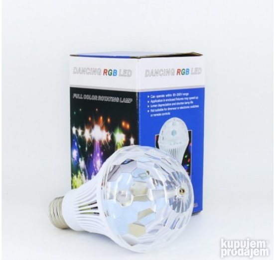 ROTIRAJUĆA Disko RGB LED Sijalica 3w -Disko KUGLA