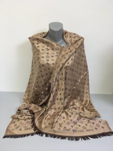 Louis Vuitton esarpa zlato braon