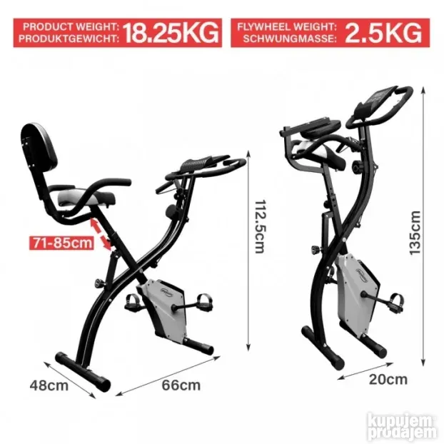 GORILLA SPORTS Sklopivi sobni bicikl