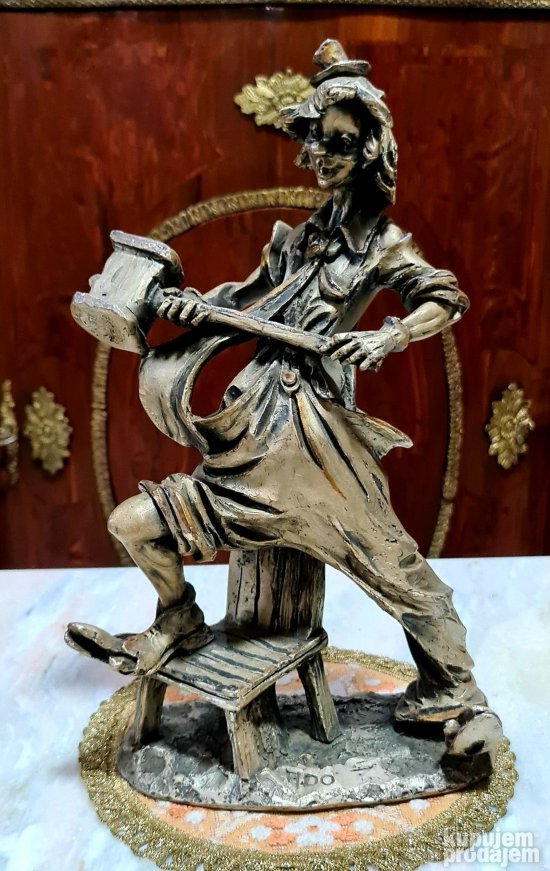 Vrhunska stara srebrna dizajnerska potpisana figura - Klovn