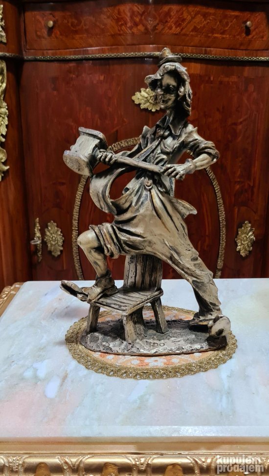 Vrhunska stara srebrna dizajnerska potpisana figura - Klovn