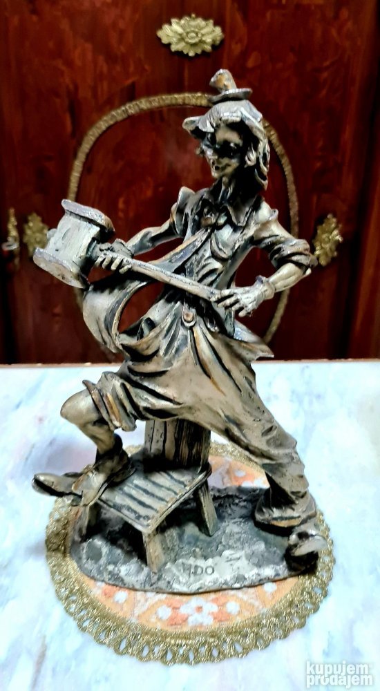 Vrhunska stara srebrna dizajnerska potpisana figura - Klovn