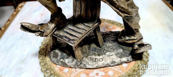 Vrhunska stara srebrna dizajnerska potpisana figura - Klovn