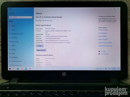 Laptop HP Pavilion 15 i7-5500U 8GB 1000GB/1TB FHD 15.6