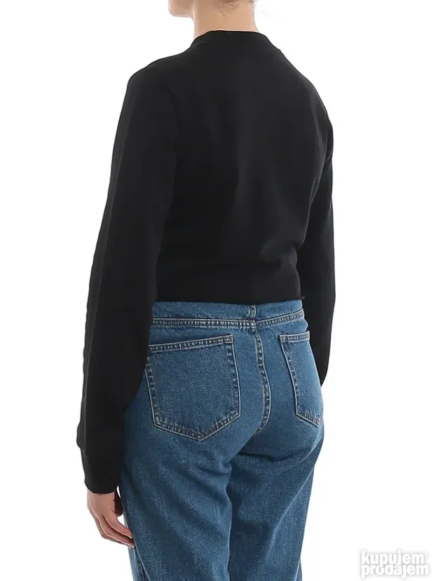 BALMAIN ORIGINAL zenski crni crop duks krop S