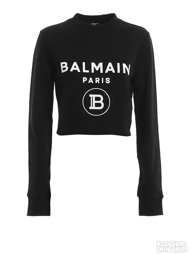 BALMAIN ORIGINAL zenski crni crop duks krop S