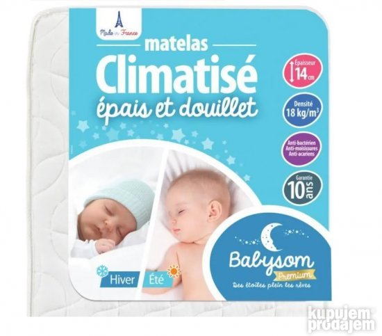 Dusek za Krevetac 120x14x60cm (Zima-Leto)- Babysom