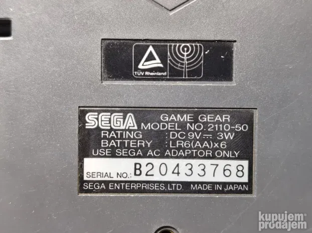Sega Game Gear konzola