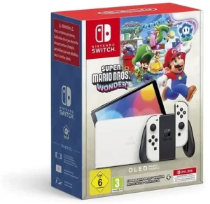 Nintendo Switch (OLED Model) White + Super Mario Bros Wonde
