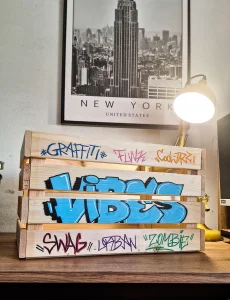 Graffiti drvena gajbica