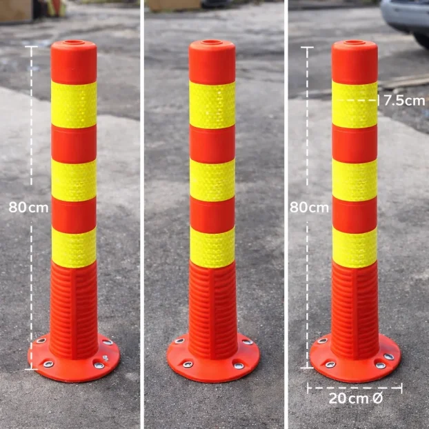 Plastični PVC fleksibilni parking stubići 75 cm PVC STUBIC