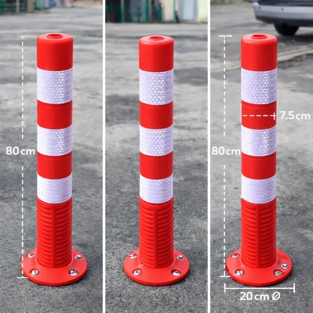 Plastični PVC fleksibilni parking stubići 75 cm PVC STUBIC