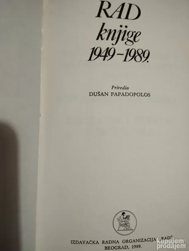 Rad knjige 1949-1989