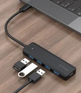 USB C Hub 4-port USB 3.1, 1-port Type-C