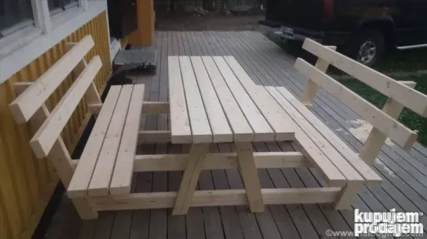 Sto i 4 klupe, baštenski stolovi i klupe, sto i klupe