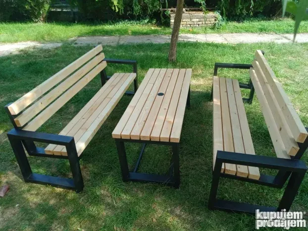 Sto i 4 klupe, baštenski stolovi i klupe, sto i klupe