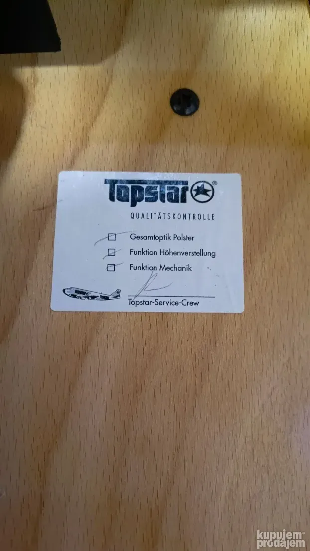 TOPSTAR Kancelarijska Radna Stolica Drvo Štof
