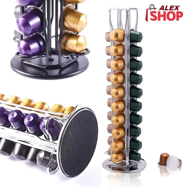 Rotirajući stalak za Nespresso kapsule držač za 40 kapsula