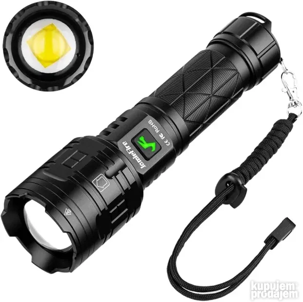 JamieFire Baterijska LED COB lampa 26650 5000mAh baterija