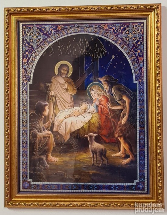 Prelepa Ruska Ikona - Rodjenje Hristovo - Bozic