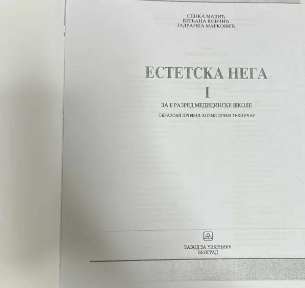 Estetska nega 1 ZAVOD- za kozmetičkog tehničara