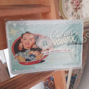 Clean House metalna tabla 20x30xm