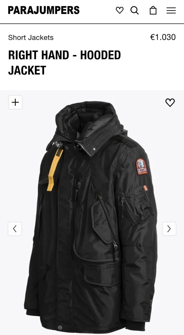 PARAJUMPERS RIGHT HAND 100% Original crna jakna! M NOVO!