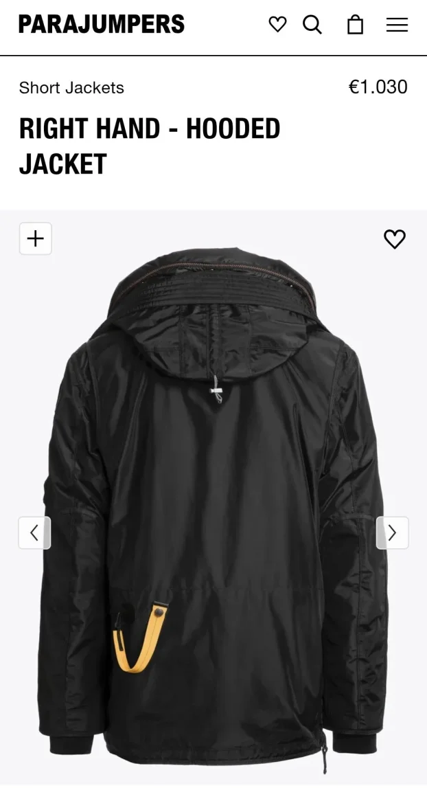 PARAJUMPERS RIGHT HAND 100% Original crna jakna! M NOVO!