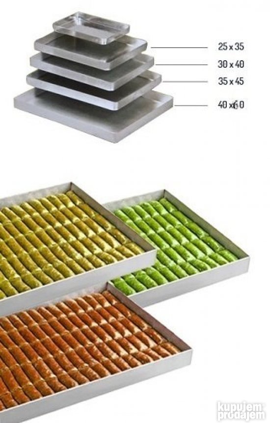 Tepsija pleh aluminijumska aluminijum pravo ugao 35X45 NOVO