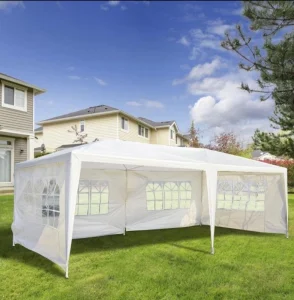 6x3 Šator, Paviljon, Tenda, Nadstrešnica sa stranicama, beli