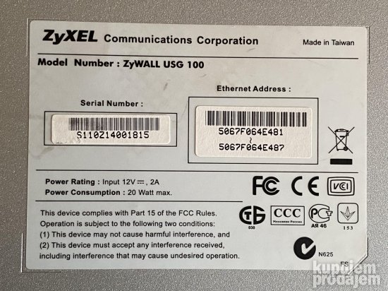 ZyXEL USG100 Unified Security Gateway Firewall 7 Giga Ports
