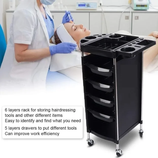 Kolica za frizerski kozmetički tatto salon Bela