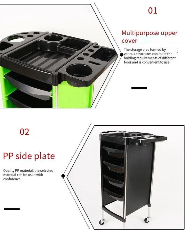 Kolica za frizerski kozmetički tatto salon Bela