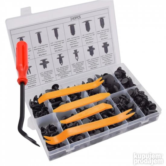 Set plastičnih kopči za pričvršćivanje - 730kom.