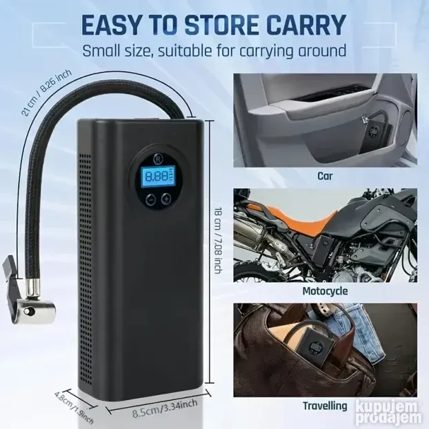 Pumpa-kompresor za naduvavanje auto guma T-1 NOVO