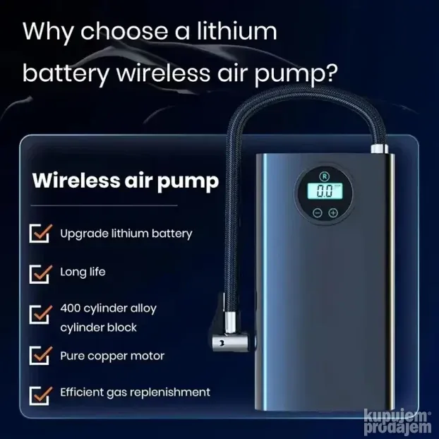 Pumpa-kompresor za naduvavanje auto guma T-1 NOVO