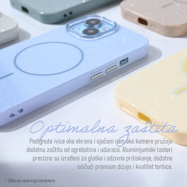Torbica Magsafe Sparkle Dust za iPhone 13 Pro 6.1 zuta