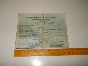 Legitimacija za izbeglice WW2