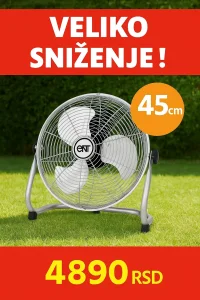 Veliko Sniženje! Ventilator podni 45 cm SAMO 4.890  RSD