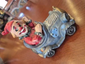 Klovn, pajac, stara figura, 14 cm