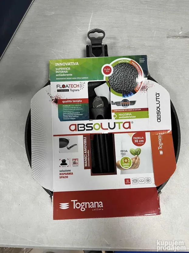 Tiganj 30cm Extra Iduction+Uklonljiva Ručka Tognana Absoluta