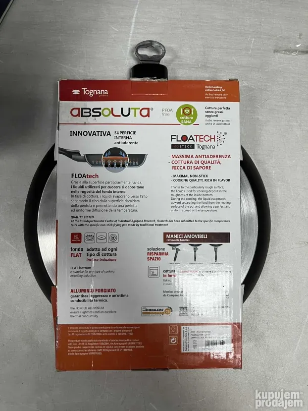 Tiganj 30cm Extra Iduction+Uklonljiva Ručka Tognana Absoluta