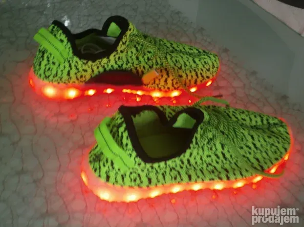 LED svetleće patike ZELENE plitke br.39 unisex