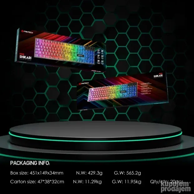 Tastatura Gaming Fantech K515 Shikari crna