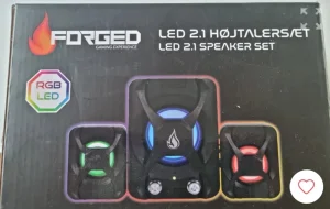Led RGB set zvučnika iz Forged 2.1, aktivan