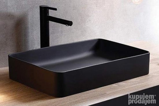 Lavabo nadgradni 605x355x115 mat crni - 7011CM