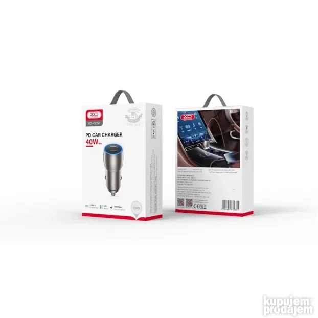 XO Auto punjač metalni CC51 Dual PD40W