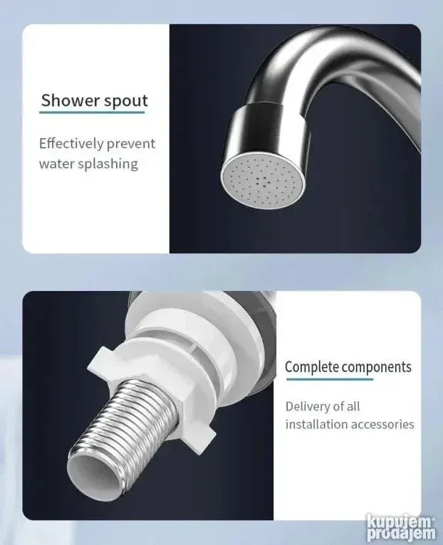 Slavina sa grejačem / protočni bojler RY-023 INOX